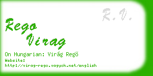 rego virag business card