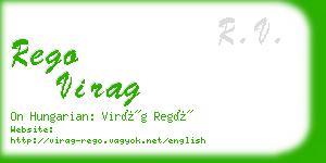 rego virag business card